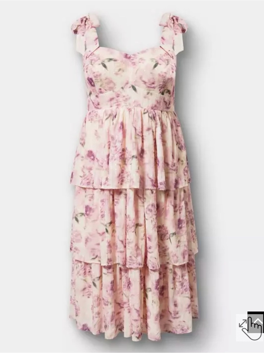 Torrid Sweetheart Tiered Midi Dress (NWT)